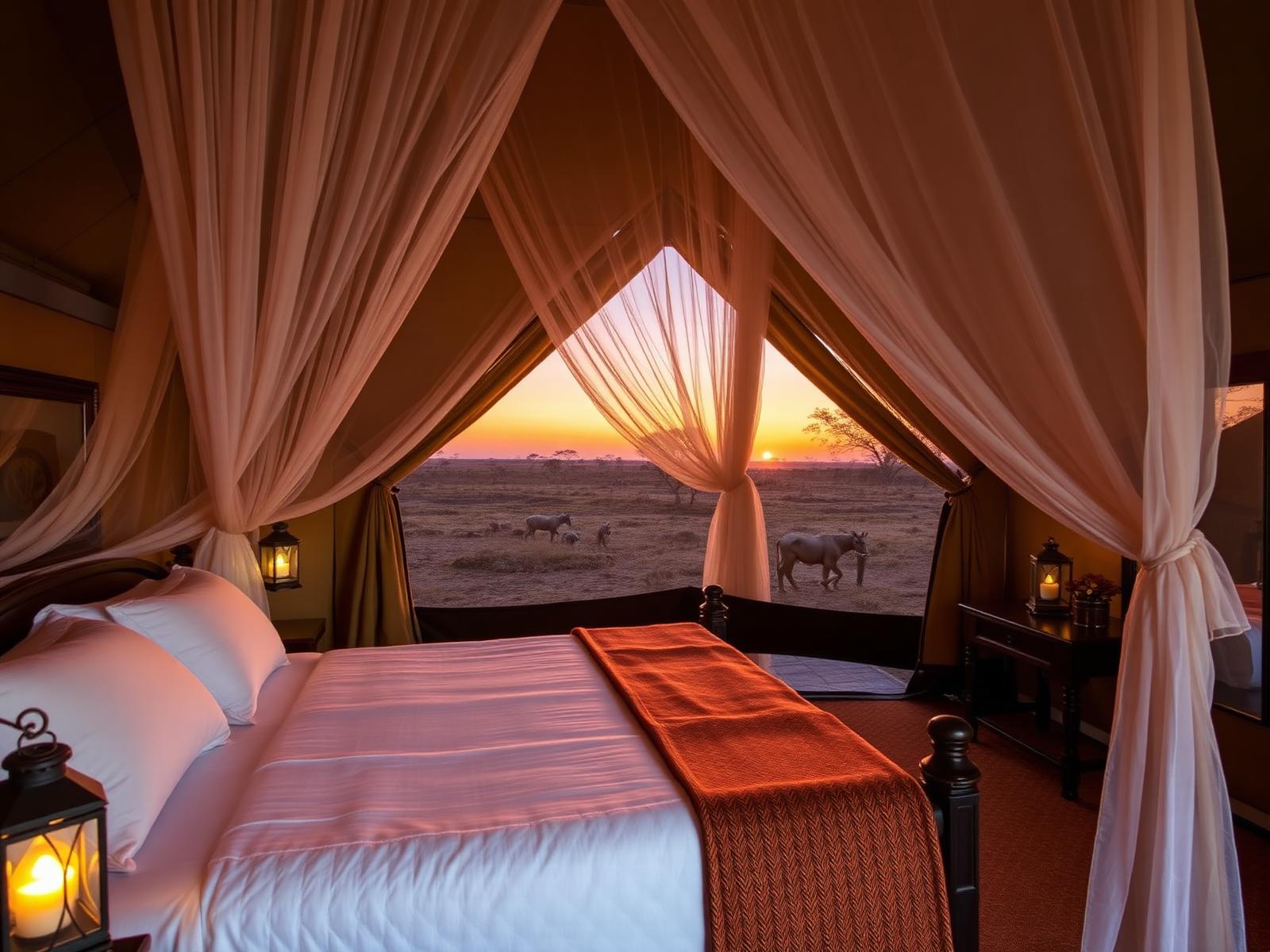 Luxury safari tent